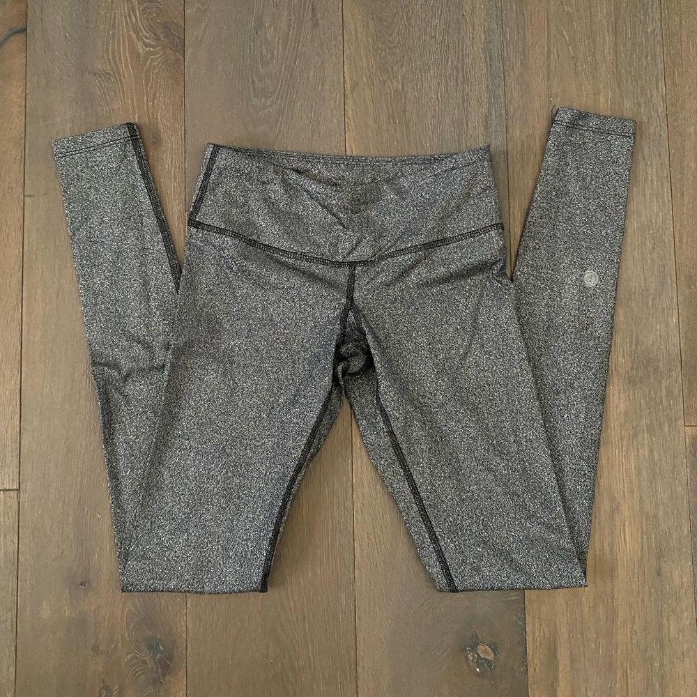 Pure Barre by Splits 69 Silver Sparkly Legging New Without Tags Size Extra Small